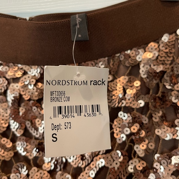 NWT BCBGMaxAzria Bronze Combo Doroshea Sequin Pencil Skirt - Picture 5 of 6